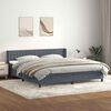 vidaXL Cama box spring con colch&oacute;n terciopelo gris oscuro 180x210 cm