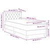 vidaXL Cama tipo Box Spring Gris oscuro 200 x 80 cm Terciopelo