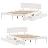vidaXL Estructura de cama con cajones madera de pino blanca 135x190 cm