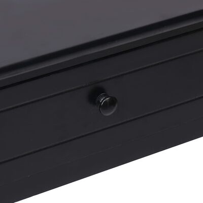 vidaXL Mesa consola de madera negra 90x30x77 cm