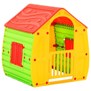 vidaXL Casita de juegos para ni&ntilde;os 102x90x109 cm