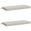 vidaXL Cojines para bancos SOEST 2 uds. 100% Poli&eacute;ster Blanco