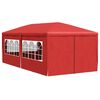 vidaXL Carpa de fiesta con pared Rojo 600 x 300 x 255 cm PE y acero