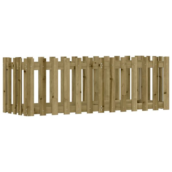 vidaXL Arriate elevado jardín valla madera impregnada pino 150x50x50cm