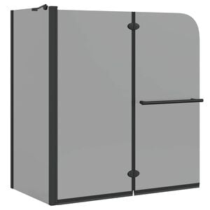 vidaXL Enclosure de Ducha Bi-Folding Transparente Oscuro
