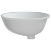 vidaXL Lavabo de ba&ntilde;o ovalado cer&aacute;mica blanco 47x39x21 cm