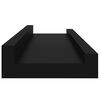 vidaXL Estantes de pared 4 unidades negro 40x9x3 cm