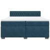 vidaXL Cama box spring con colch&oacute;n terciopelo azul 200x200 cm