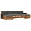 vidaXL Conjunto de sof&aacute;s de exterior 6 uds. Madera de Acacia S&oacute;lida