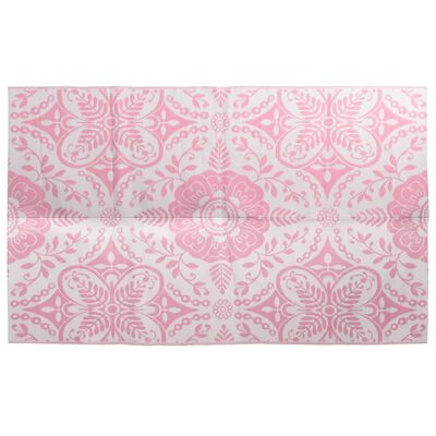 vidaXL Alfombra de exterior PP rosa 160x230 cm