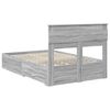 vidaXL Estructura de cama con cabecera Gris Sonoma 135 x 190 cm