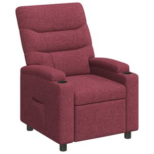 vidaXL Sill&oacute;n reclinable Rojo vino 75 x 95 x 103 cm Tela