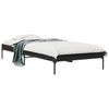 vidaXL Estructura de cama madera de ingenier&iacute;a y metal negra 90x190 cm