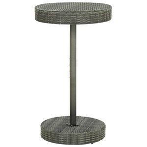 vidaXL Mesa de jard&iacute;n de rat&aacute;n sint&eacute;tico gris 60,5x106 cm