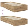 vidaXL Estructura de cama con caj&oacute;n con cabecera Madera contrachapada
