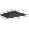 vidaXL Toldo de cenador 2 niveles 310 g/m² 4x3 m negro