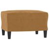 vidaXL Sill&oacute;n con taburete terciopelo marr&oacute;n 60 cm