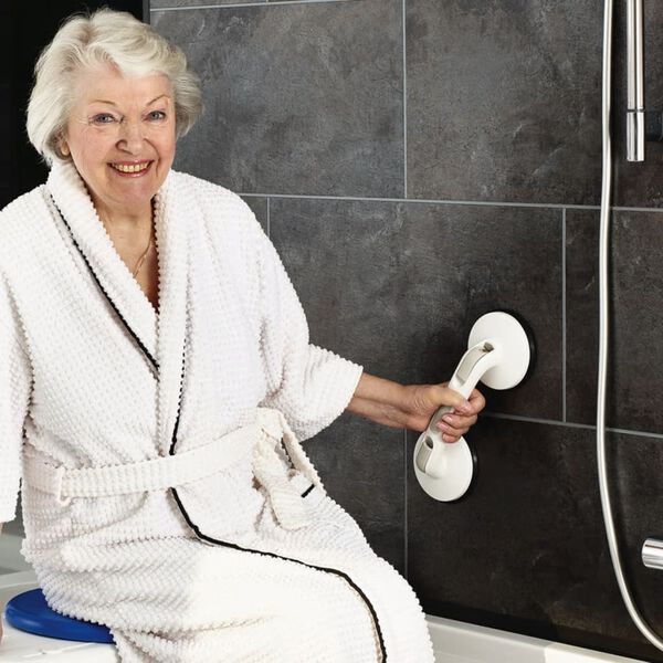 RIDDER Barra con ventosas Premium blanca 12,5 cm 80 kg A0243301