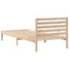 vidaXL Estructura de cama Marrón 90 x 220 cm Madera de pino macizo