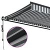 vidaXL Toldo retráctil automático gris antracita y blanco 400x350 cm