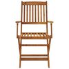 vidaXL Juego de comedor para jardín 7 piezas madera maciza acacia