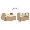 vidaXL Set comedor de jardín 3 pzas con cojines ratán sintético beige