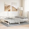 vidaXL Sof&aacute; cama nido con colchones madera maciza pino blanca 80x200cm