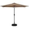 vidaXL Parasol de jard&iacute;n con luces LED y base 3 x 3 m Poli&eacute;ster