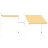 vidaXL Toldo manual retr&aacute;ctil 300 cm naranja y blanco a rayas