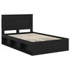 vidaXL Estructura de cama Negro 120 x 190 cm Madera de pino macizo