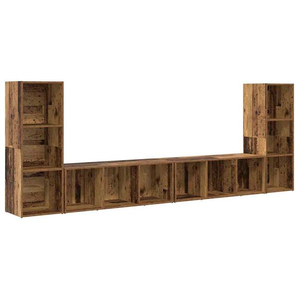 vidaXL Conjunto de mueble de TV 4 pcs Madera Vieja 37 x 35 x 107,5 cm