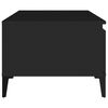 vidaXL Mesa de centro madera contrachapada negro 90x50x36,5 cm