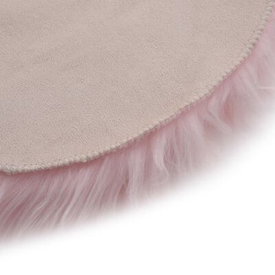 vidaXL Alfombra de piel de oveja sintética rosa 60x90 cm
