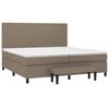 vidaXL Cama box spring con colch&oacute;n tela gris taupe 200x200 cm