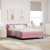 vidaXL Cama tipo Box Spring con colch&oacute;n Rosa 140 x 190 cm Terciopelo