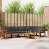 vidaXL Conjunto de sof&aacute;s de exterior 7 pcs Natural y Antracita
