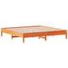 vidaXL Cama sin colch&oacute;n madera maciza de pino marr&oacute;n cera 200x200 cm