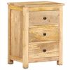 vidaXL Mesita de noche de madera maciza de mango 45x35x60 cm