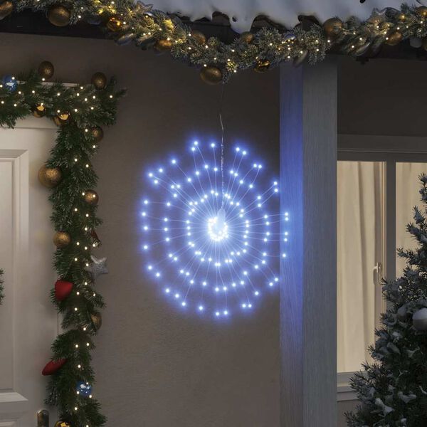 vidaXL Luces de Navidad de estrellas 140 LED blanco fr&iacute;o 17 cm