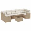 vidaXL Conjunto de sof&aacute; de jard&iacute;n 8 uds. 7-N&uacute;mero de plazas Beige