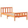 vidaXL Estructura de cama sin colch&oacute;n madera maciza marr&oacute;n 75x190 cm
