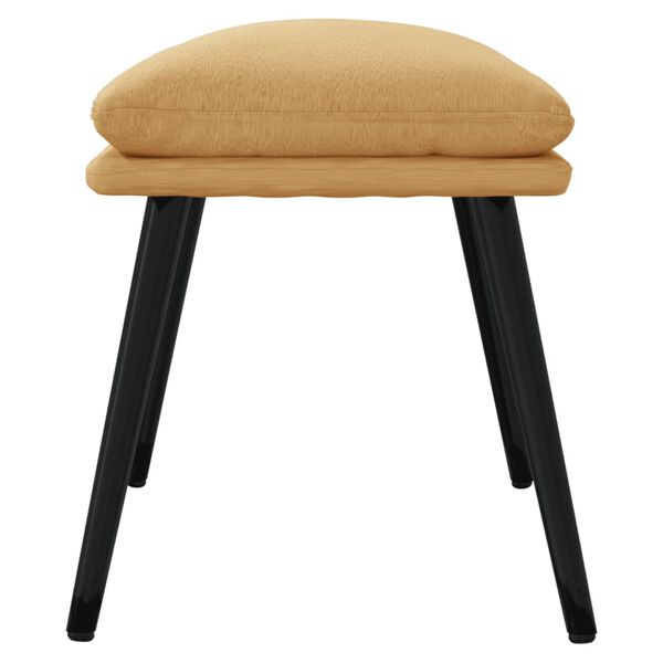 vidaXL Reposapi&eacute;s tela de microfibra color crema 45x30x35 cm