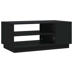 vidaXL Mesa de centro de madera de ingenier&iacute;a negra 102x55x43 cm