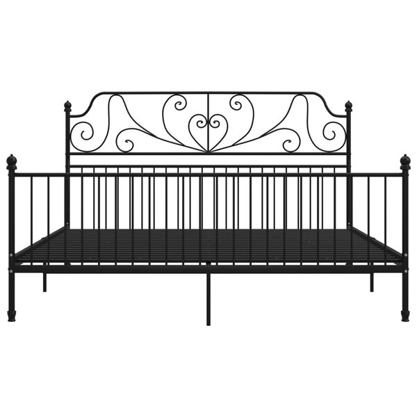 vidaXL Estructura de cama sin colchón metal negro 200x200 cm