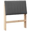 vidaXL Cabecero tapizado Gris oscuro 75 cm Madera de pino macizo