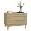 vidaXL Mesa de centro madera contrachapada roble Sonoma 60x44,5x45 cm