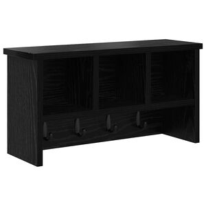 vidaXL Perchero de pared con estante Roble negro 50 x 16 x 26 cm