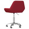 vidaXL Silla de comedor giratoria tela rojo tinto