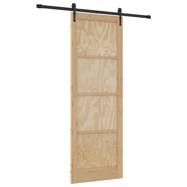 vidaXL Puerta Corredera ORKDAL Marr&oacute;n 83 x 232 cm