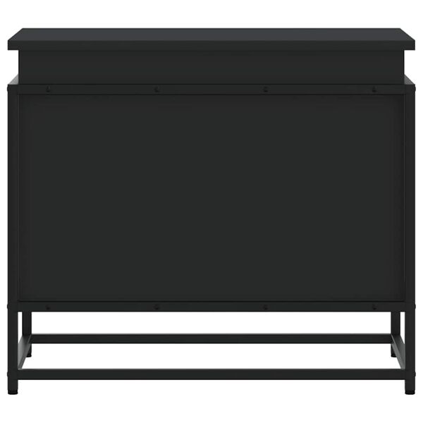 vidaXL Caja almacenaje con tapa madera ingenier&iacute;a negro 60x40x51,5 cm